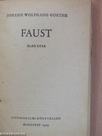 Faust I.