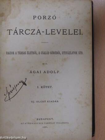 Porzó tárcza-levelei I-II.