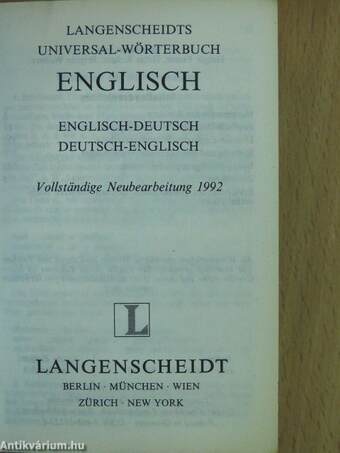 Langenscheidts Universal-Wörterbuch Englisch