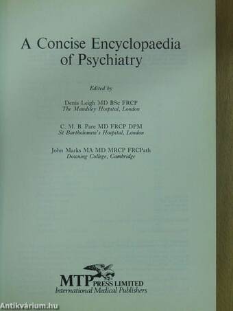 A Concise Encyclopaedia of Psychiatry