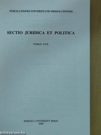 Sectio Juridica et Politica Tomus XVII.