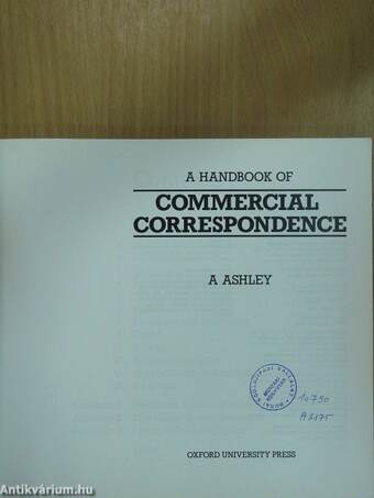 A Handbook of Commercial Correspondence