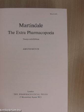 The Extra Pharmacopoeia