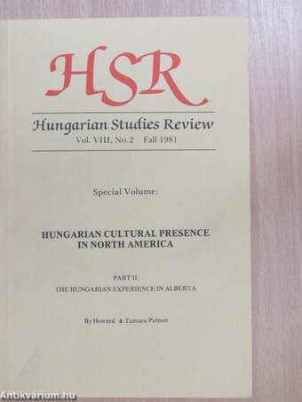 Hungarian Studies Review Fall 1981