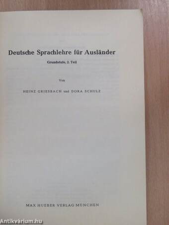 Deutsche Sprachlehre für Ausländer Grundstufe 2.