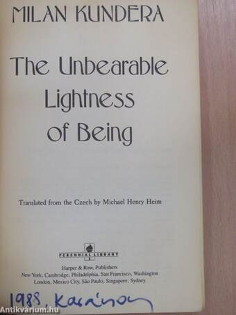 The Unbearable Lightness of Being