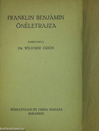 Franklin Benjámin önéletrajza