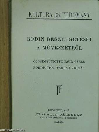 Rodin beszélgetései a művészetről