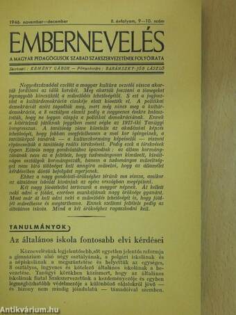 Embernevelés 1946. november-december