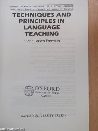 Techniques and Principles in Language Teaching