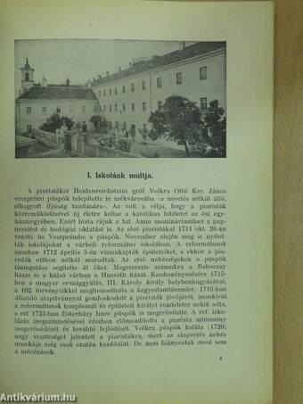 A Veszprémi Kegyes-Tanítórendi Róm. Kat. Gimnázium Évkönyve az 1940-41. iskolai évről