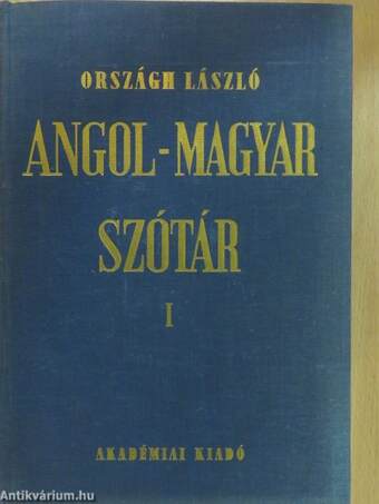 Angol-magyar szótár I-II.