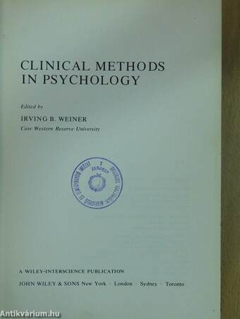 Clinical Methods in Psychology