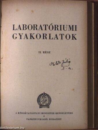 Laboratóriumi gyakorlatok I-II.