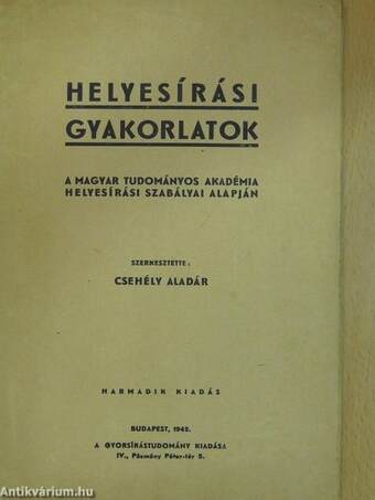 Helyesírási gyakorlatok