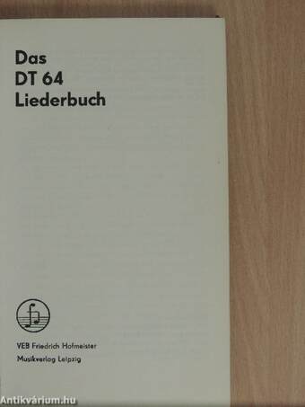 Das DT 64 Liederbuch