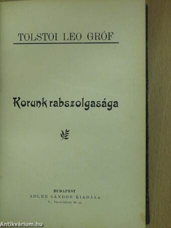 A franczia forradalom története/Korunk rabszolgasága/A IV-ik rend