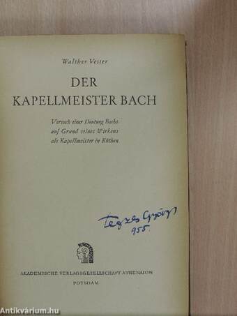 Der Kapellmeister Bach