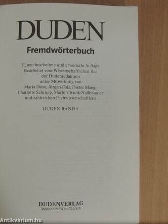 Duden 5 - Das Fremdwörterbuch