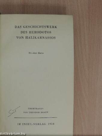 Das Geschichtswerk des Herodotos von Halikarnassos