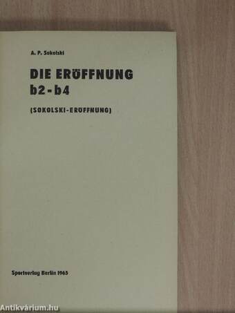 Die Eröffnung B2-B4