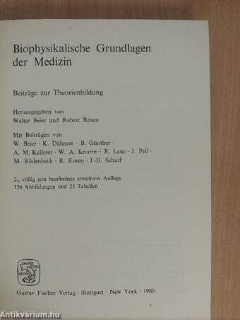 Biophysikalische Grundlagen der Medizin