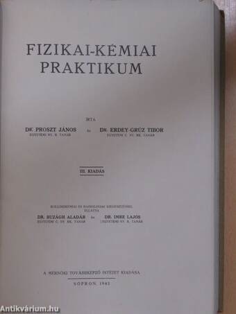 Fizikai-kémiai praktikum