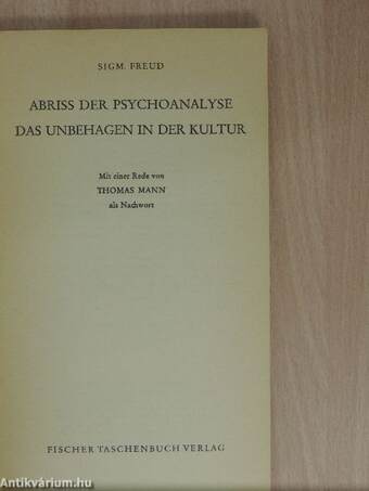 Abriß der Psychoanalyse/Das Unbehagen in der Kultur