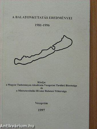 A Balatonkutatás eredményei 1981-1996