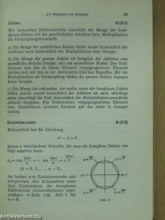 Grundzüge der Algebra I. (töredék)