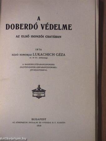 A Doberdó védelme
