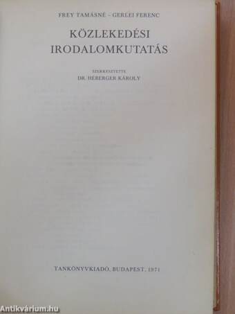 Közlekedési irodalomkutatás