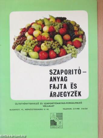 Szaporítóanyag fajta és árjegyzék