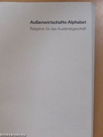 Außenwirtschafts-Alphabet