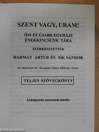 Szent vagy, Uram!