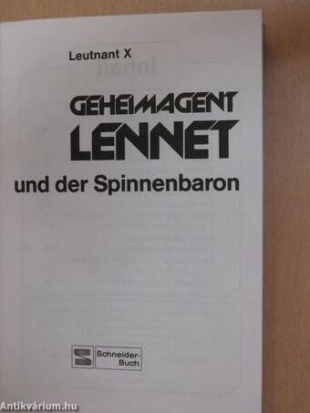 Geheimagent Lennet und der Spinnenbaron