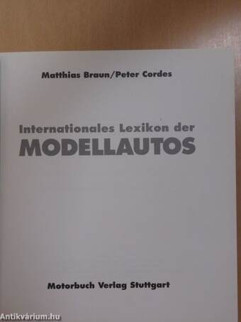 Internationales Lexikon der Modellautos