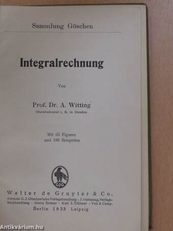 Integralrechnung