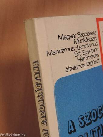 A szocializmus politikai gazdaságtana 1987/1988