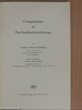 Compendium of Psychopharmacotherapy