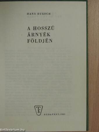 A hosszú árnyék földjén