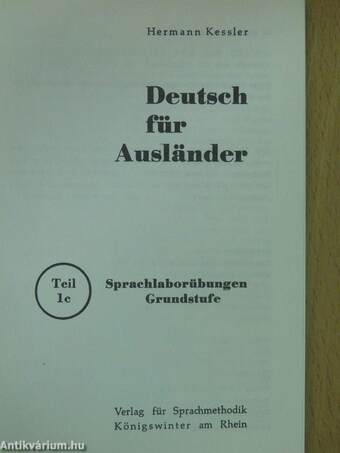 Deutsch für Ausländer 1c