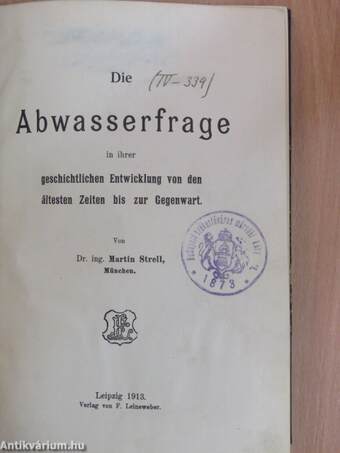 Die Abwasserfrage