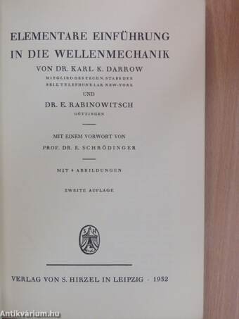 Elementare einführung in die Wellenmechanik