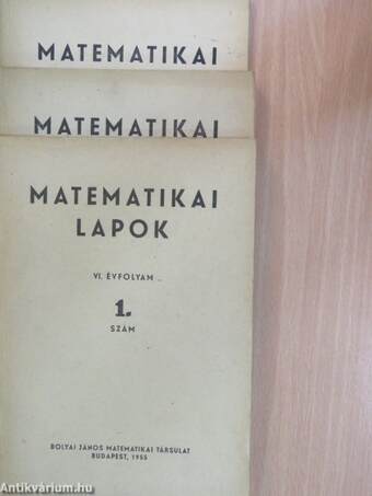 Matematikai Lapok 1955/1-4.