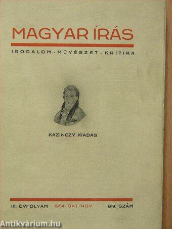 Magyar Írás 1934. október-november