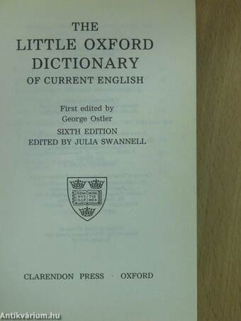 The Little Oxford Dictionary of Current English