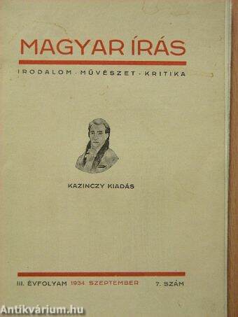 Magyar Írás 1934. szeptember