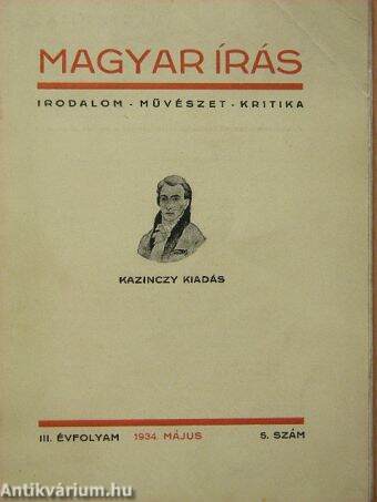 Magyar Írás 1934. május