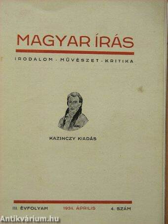 Magyar Írás 1934. április